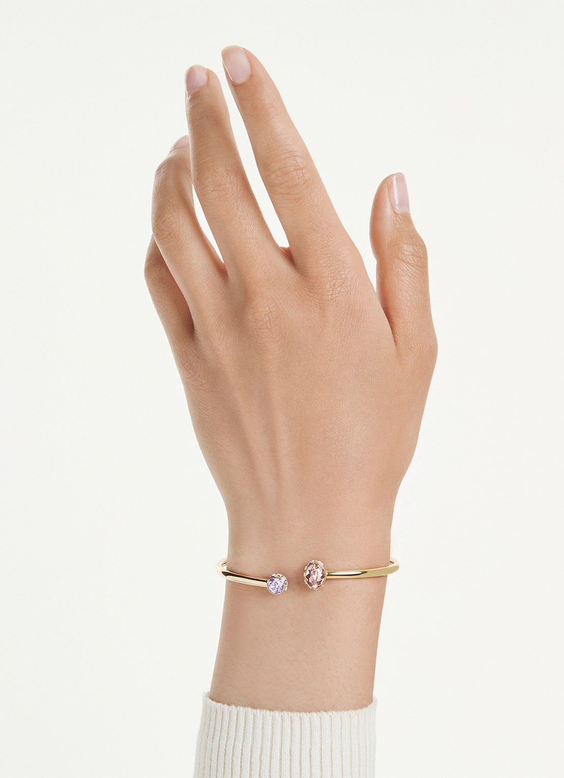 Swarovski Chroma bangle met kristal  - detail 6 goud