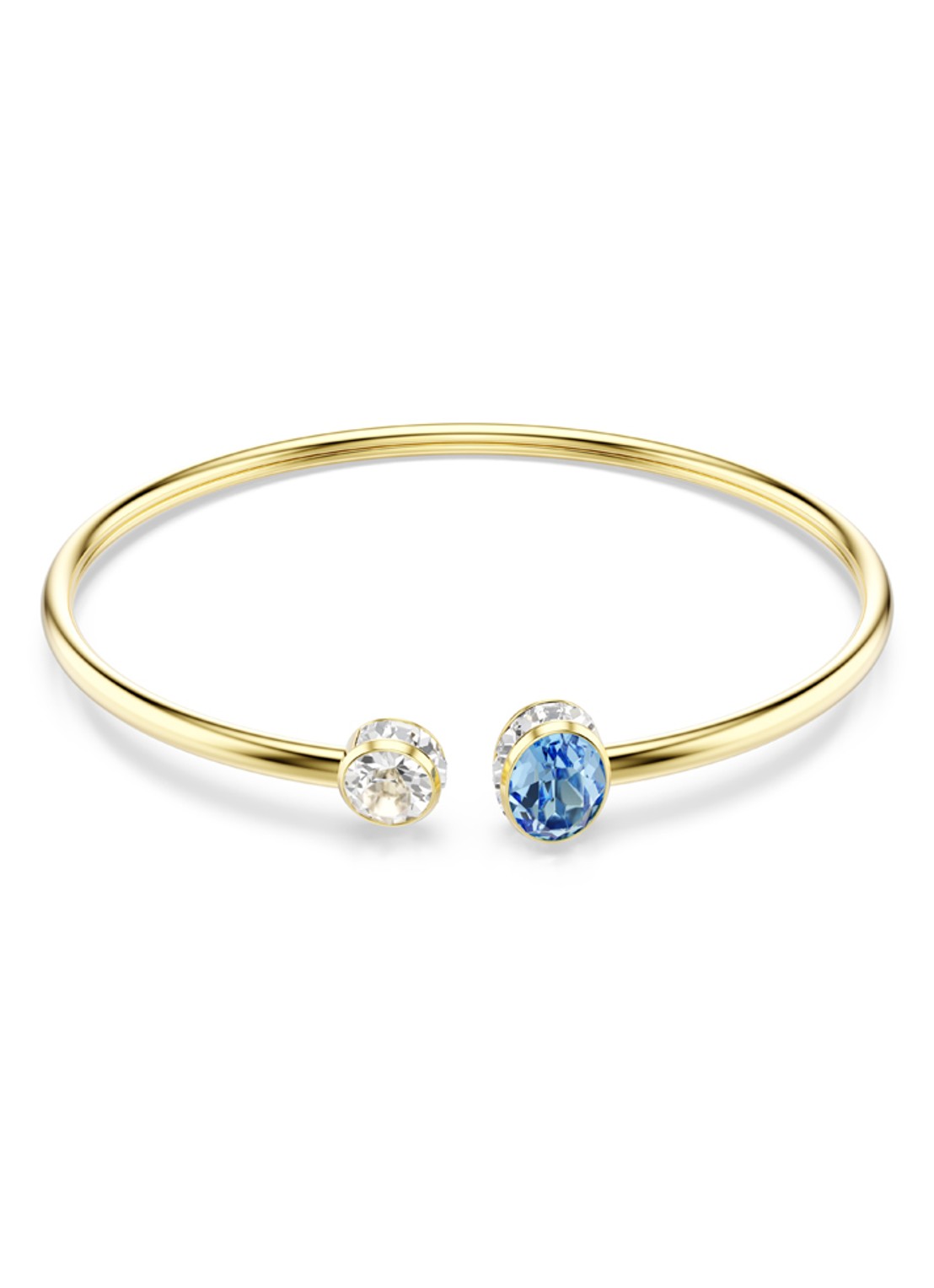 Swarovski Chroma bangle met kristal - voorkant goud