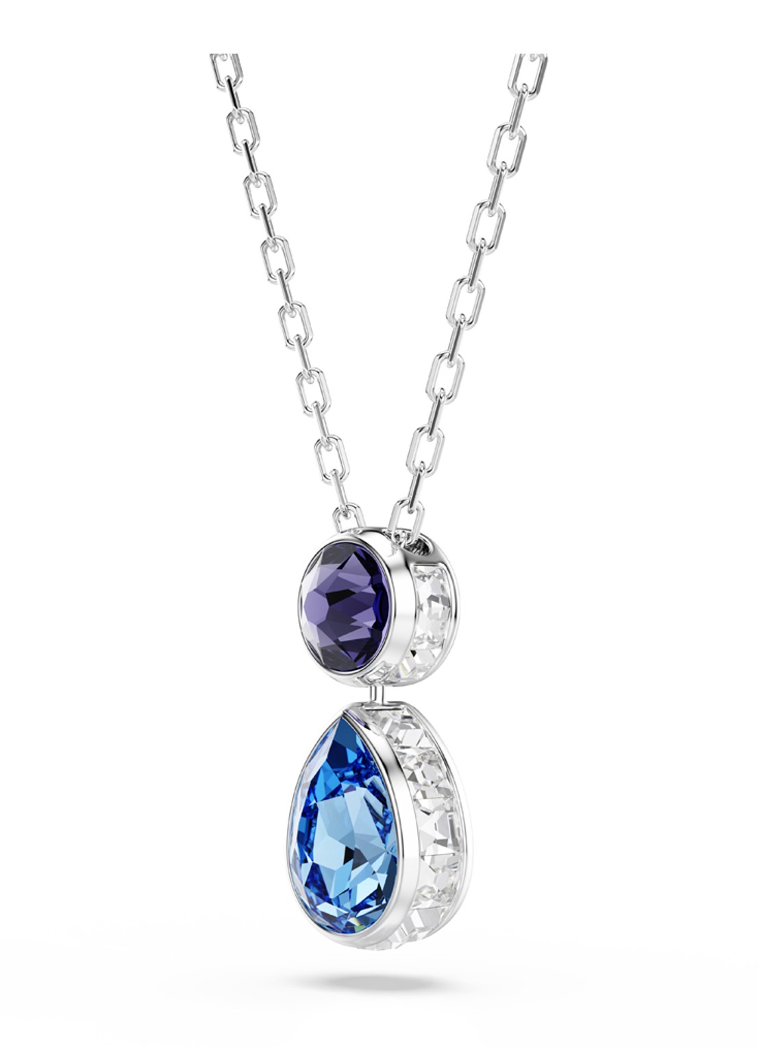 Swarovski Chroma ketting met kristal - detail 3 zilver