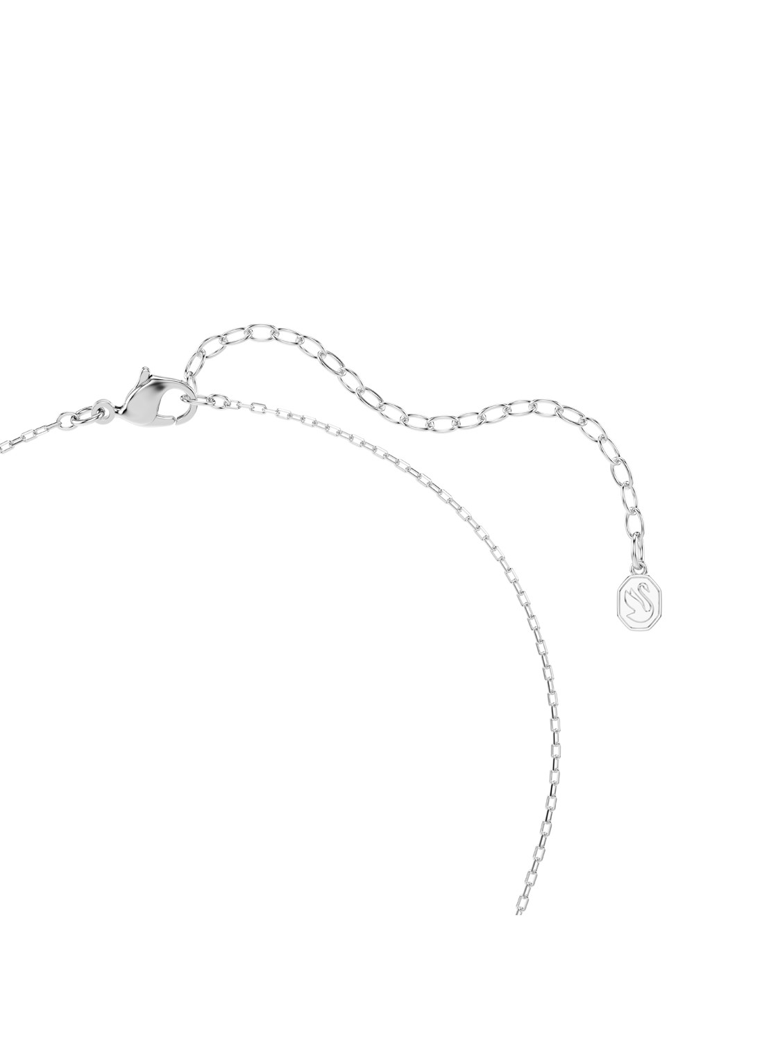 Swarovski Chroma ketting met kristal - detail 4 zilver