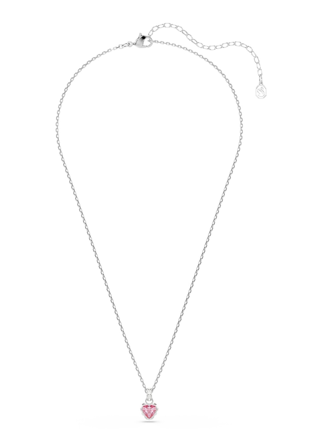 Swarovski Chroma ketting met kristal - detail 2 zilver