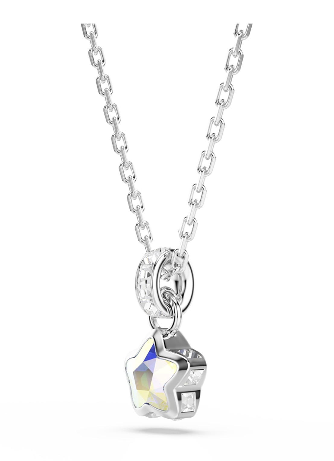 Swarovski Chroma ketting met kristal - detail 2 zilver