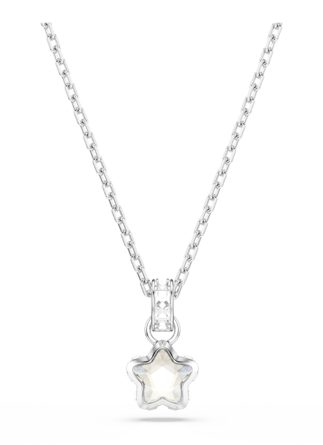Swarovski Chroma ketting met kristal - detail 4 zilver