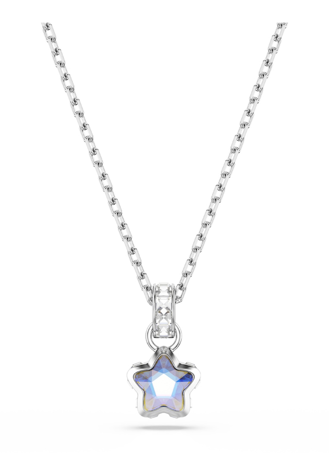 Swarovski Chroma ketting met kristal - voorkant 5 zilver