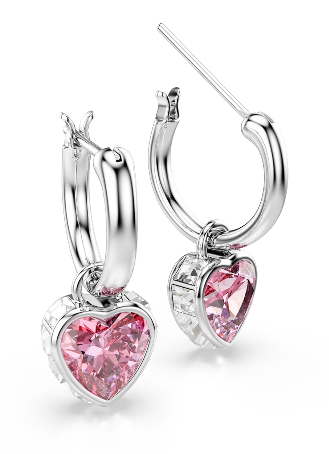 Swarovski Chroma oorringen met kristal - detail 2 zilver