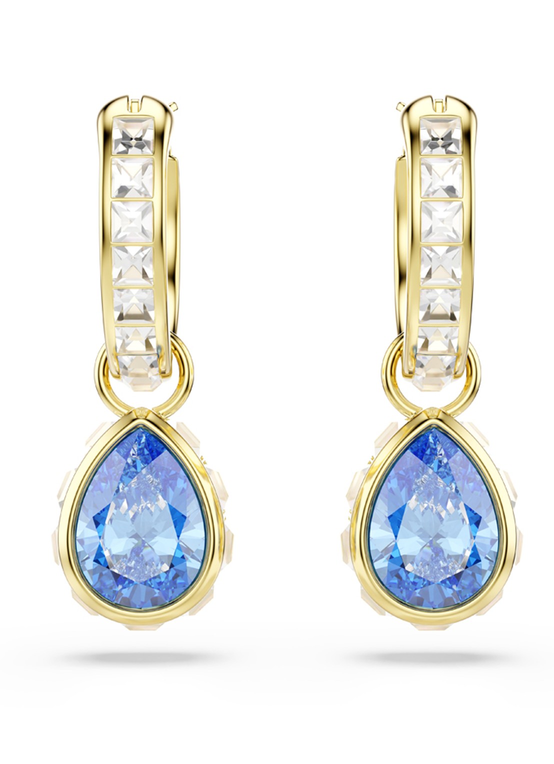 Swarovski Chroma oorringen met kristal - detail goud