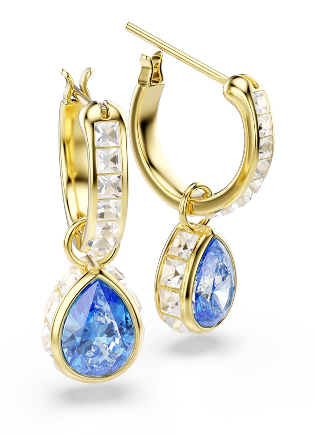 Swarovski Chroma oorringen met kristal - detail 2 goud