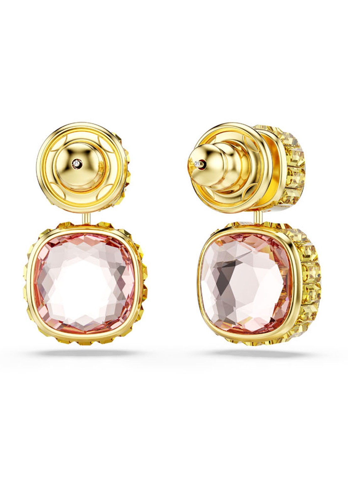 Swarovski Chroma oorstekers met kristal  - detail 4 goud