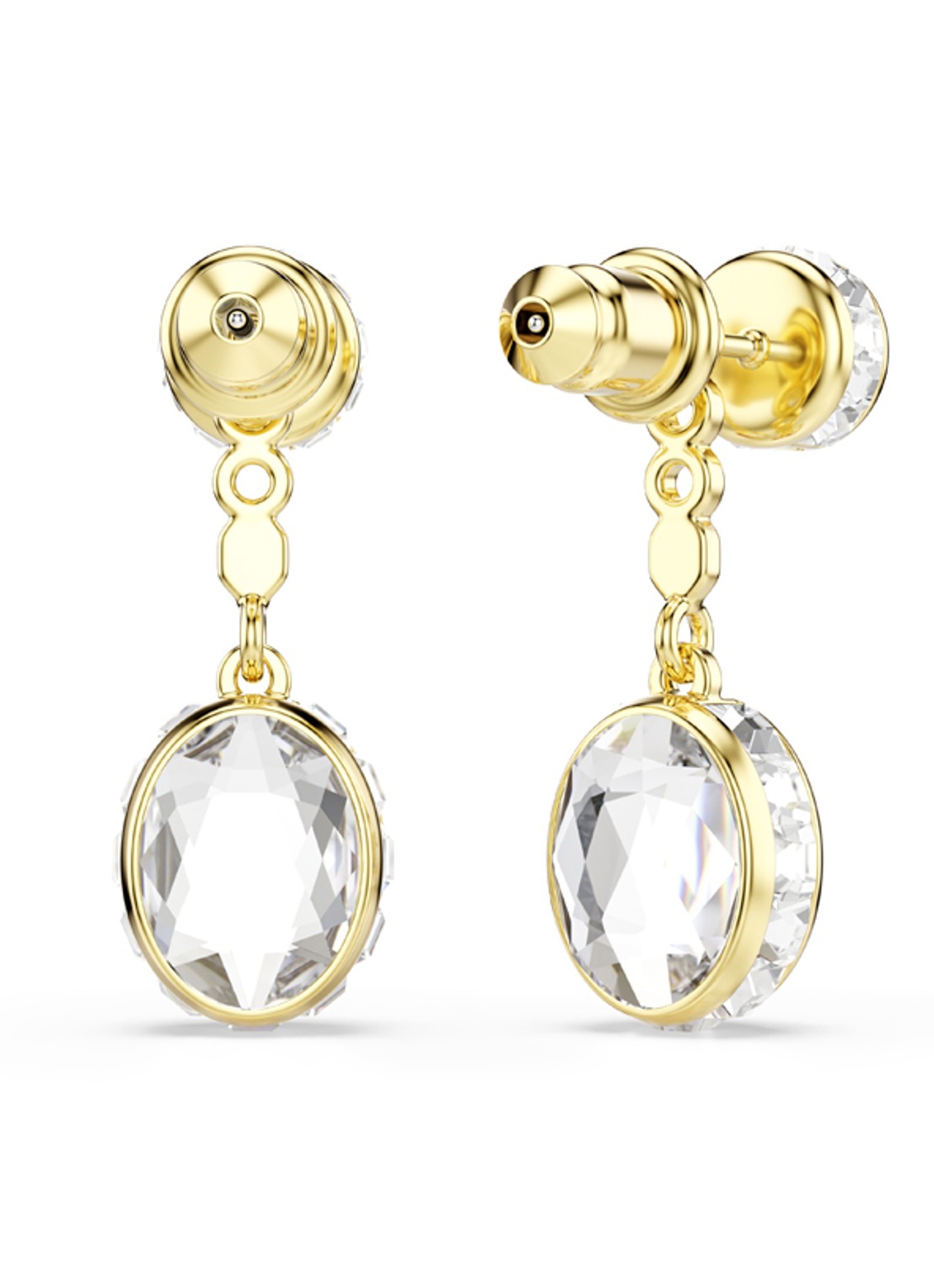 Swarovski Chroma oorstekers met kristal - detail 4 goud