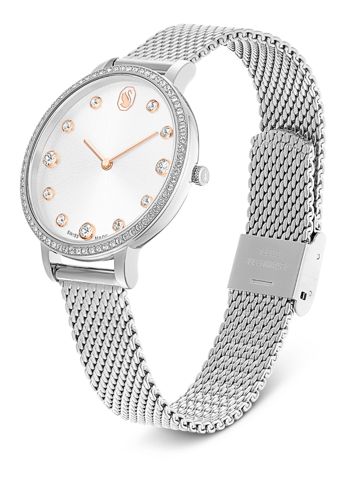 Swarovski Clarica horloge 5740971 - detail zilver