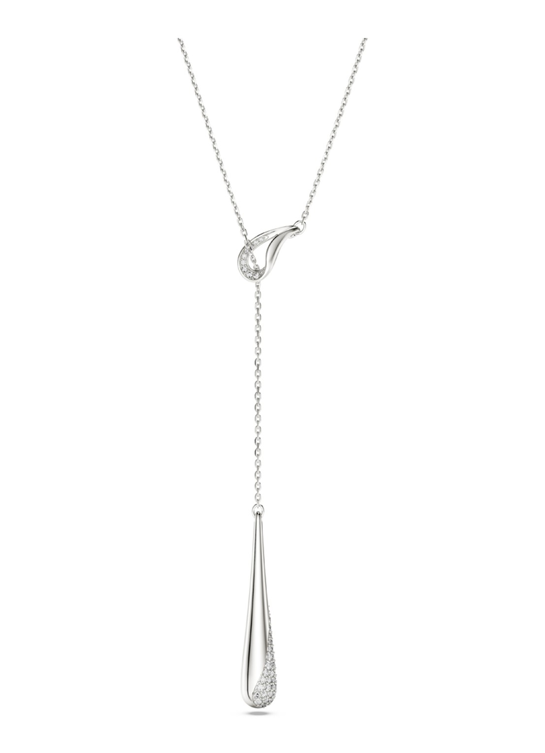 Swarovski Classica ketting met hanger  - voorkant zilver