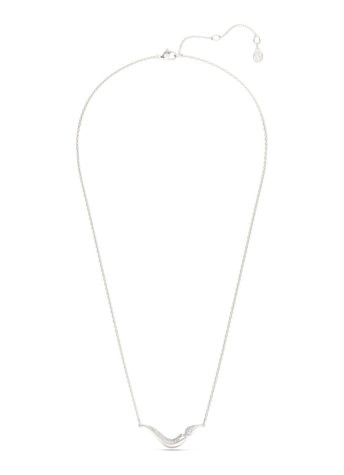 Swarovski Classica ketting met kristal - detail zilver