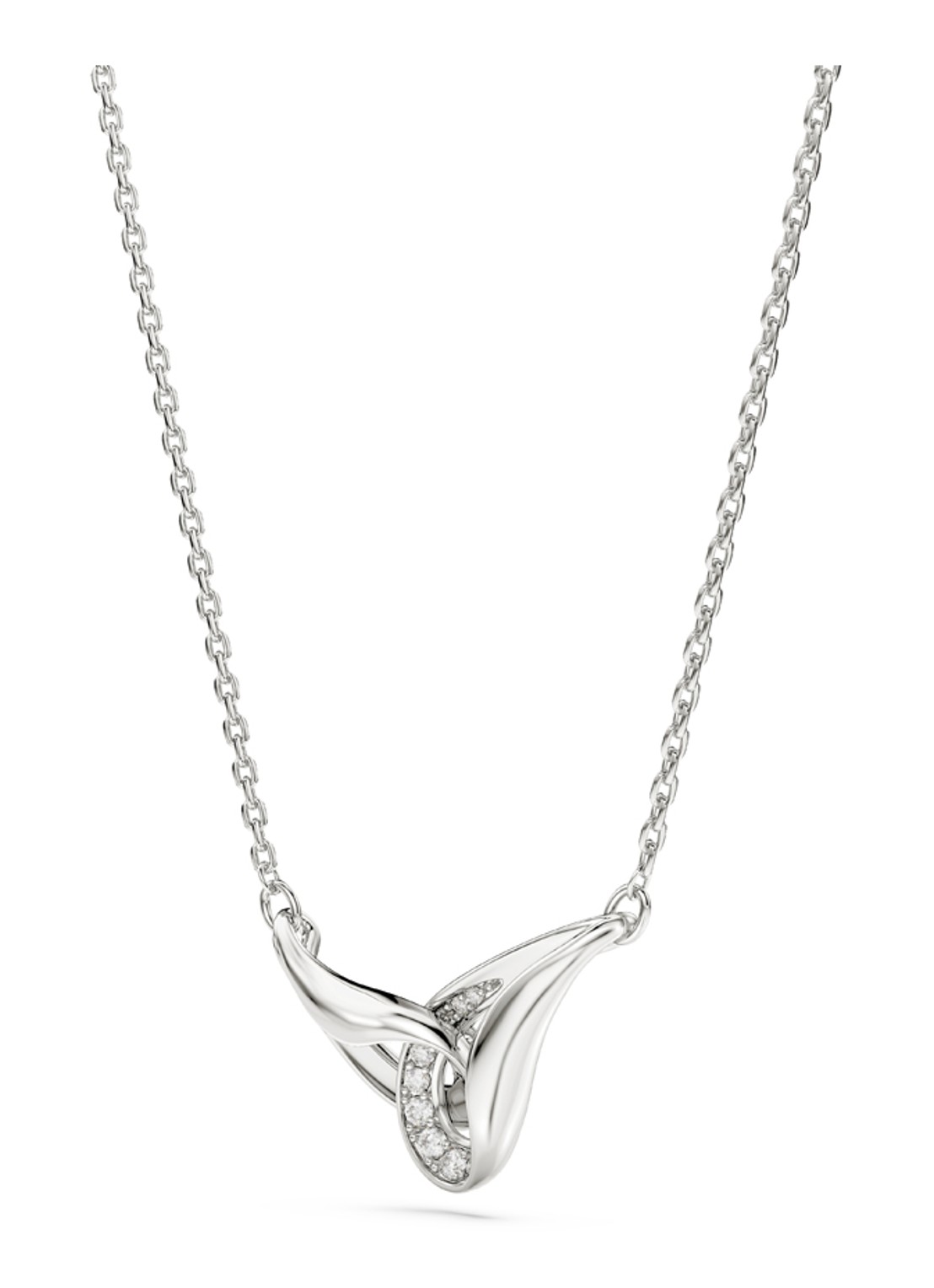 Swarovski Classica ketting met kristal  - detail 2 zilver