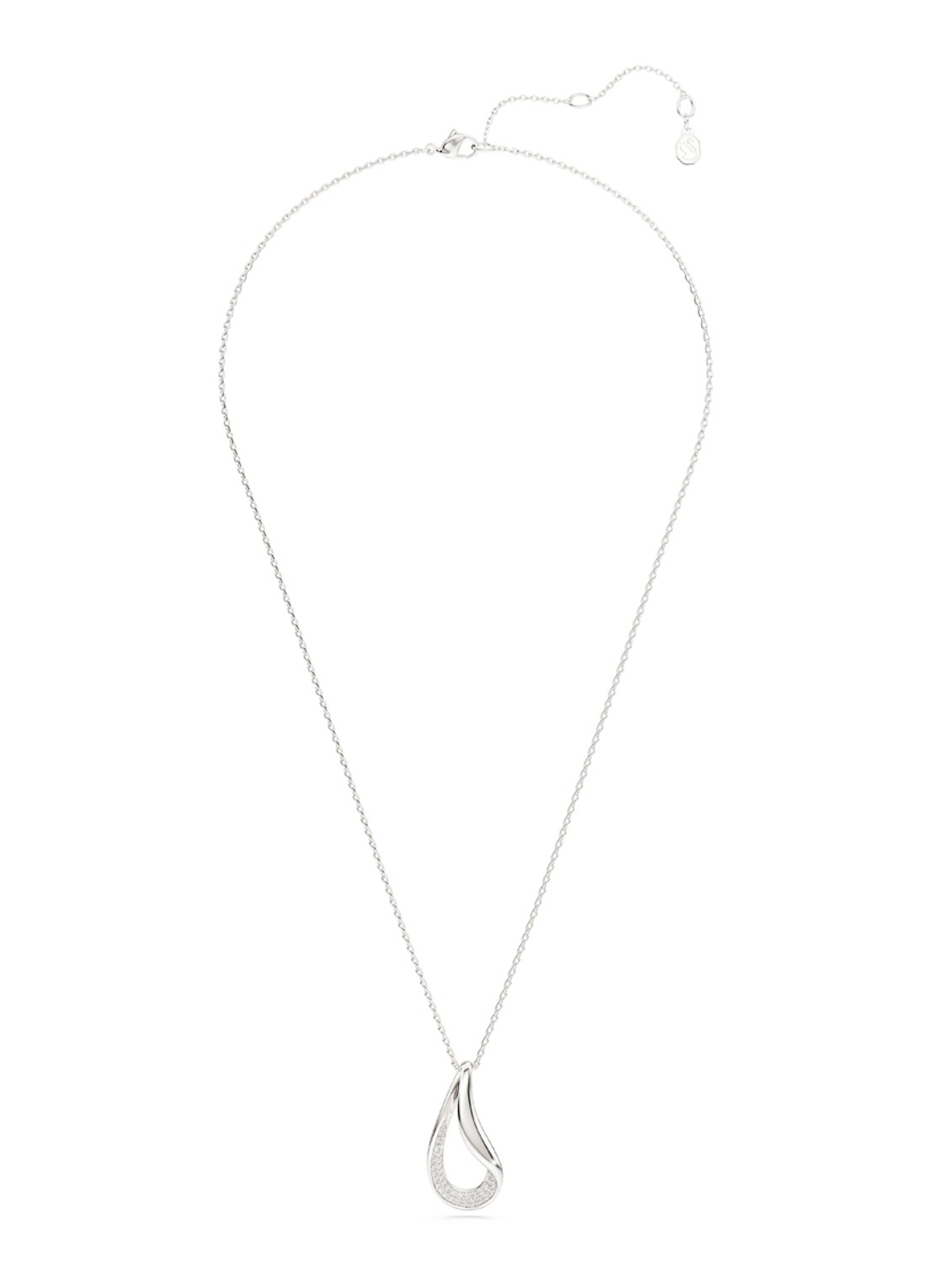 Swarovski Classica ketting met kristal - detail zilver