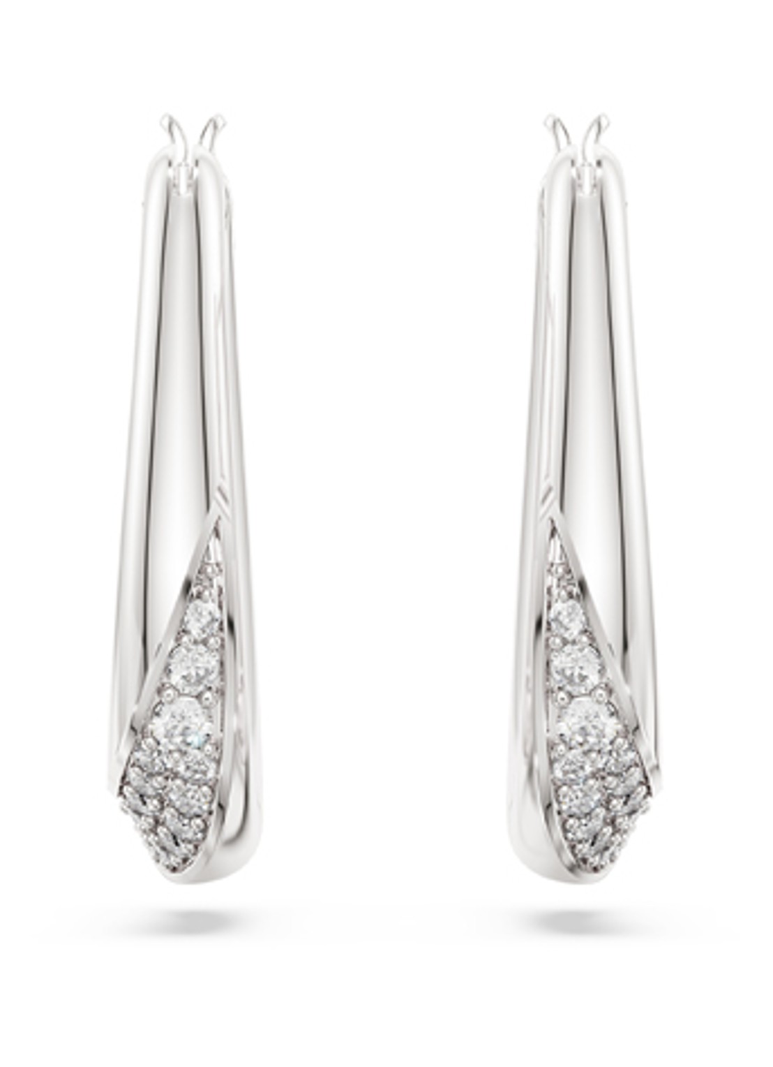Swarovski Classica oorhangers met kristal - detail 2 zilver