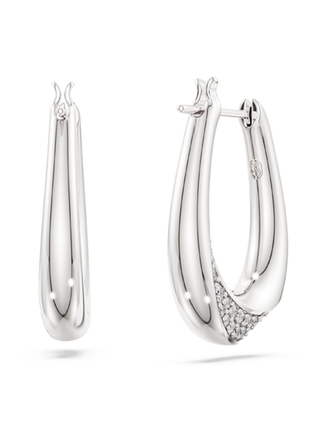 Swarovski Classica oorhangers met kristal - detail 4 zilver
