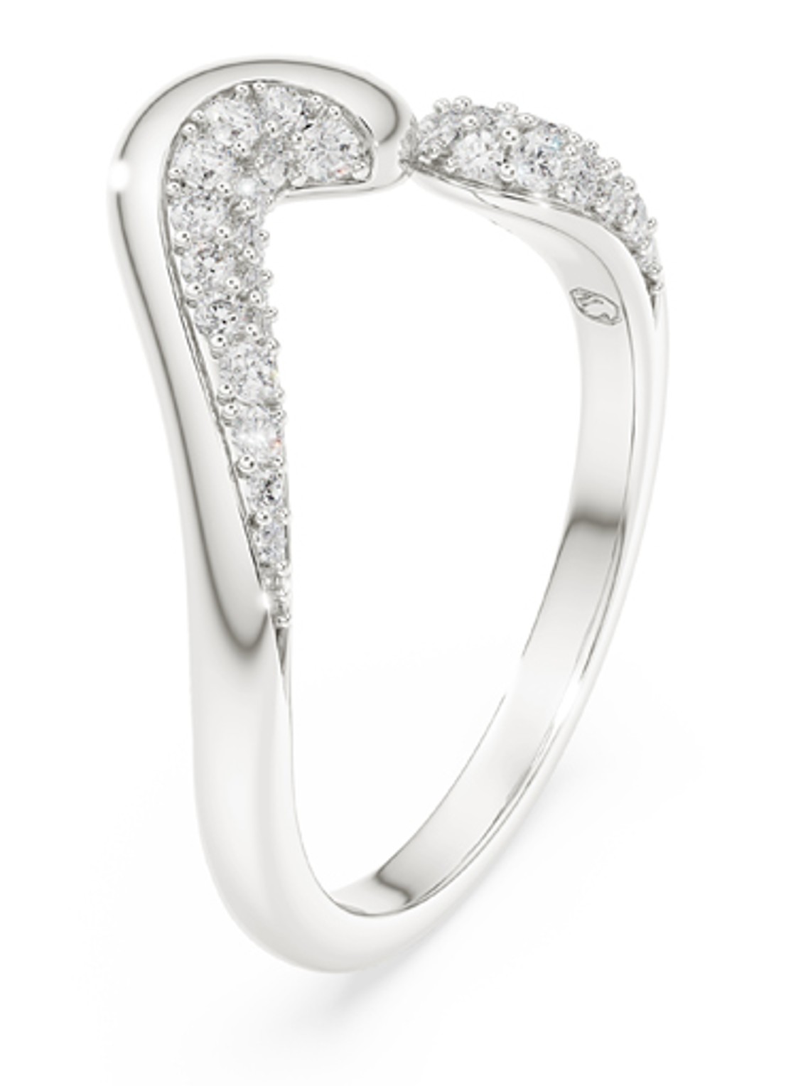 Swarovski Classica ring met kristal 52 - detail zilver