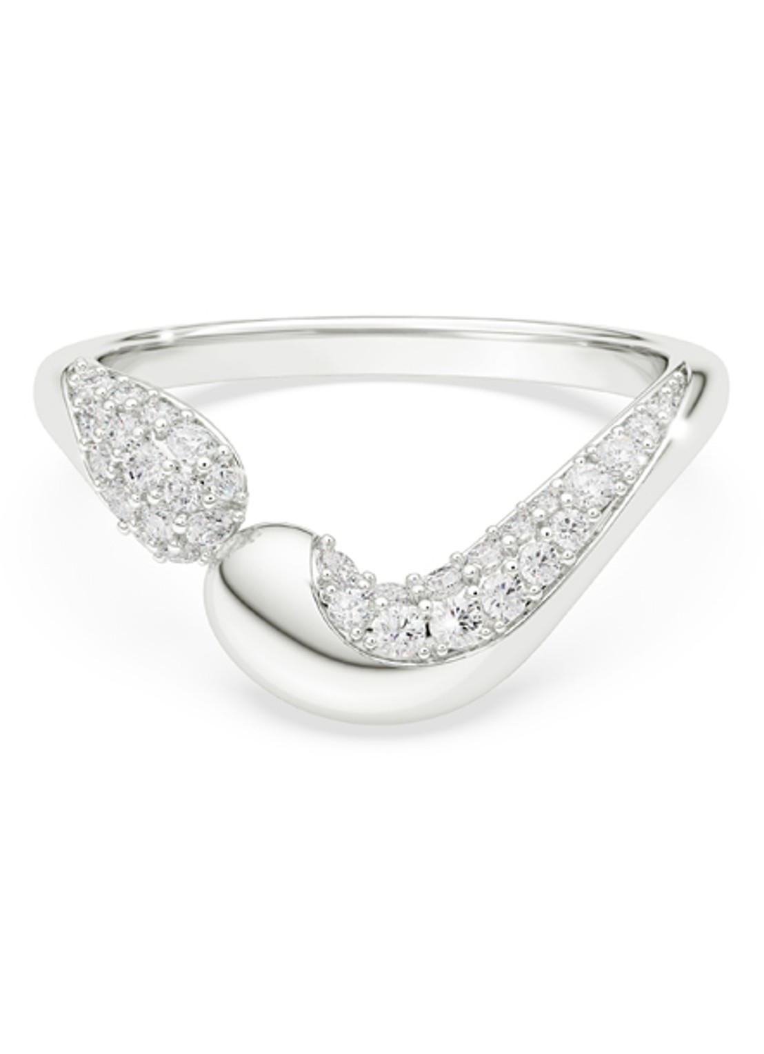 Swarovski Classica ring met kristal 52 - voorkant 4 zilver