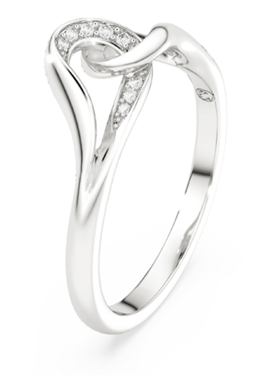 Swarovski Classica ring met kristal 52 - detail 2 zilver