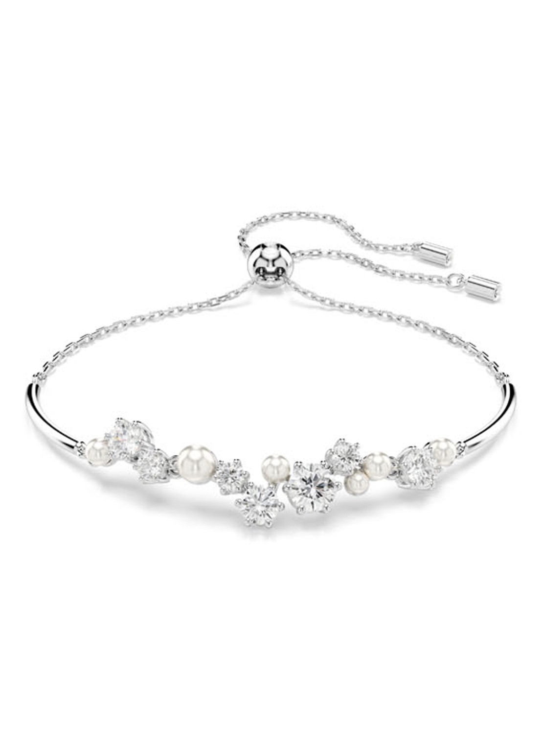 Swarovski Constella armband met kristal M  - voorkant 4 zilver