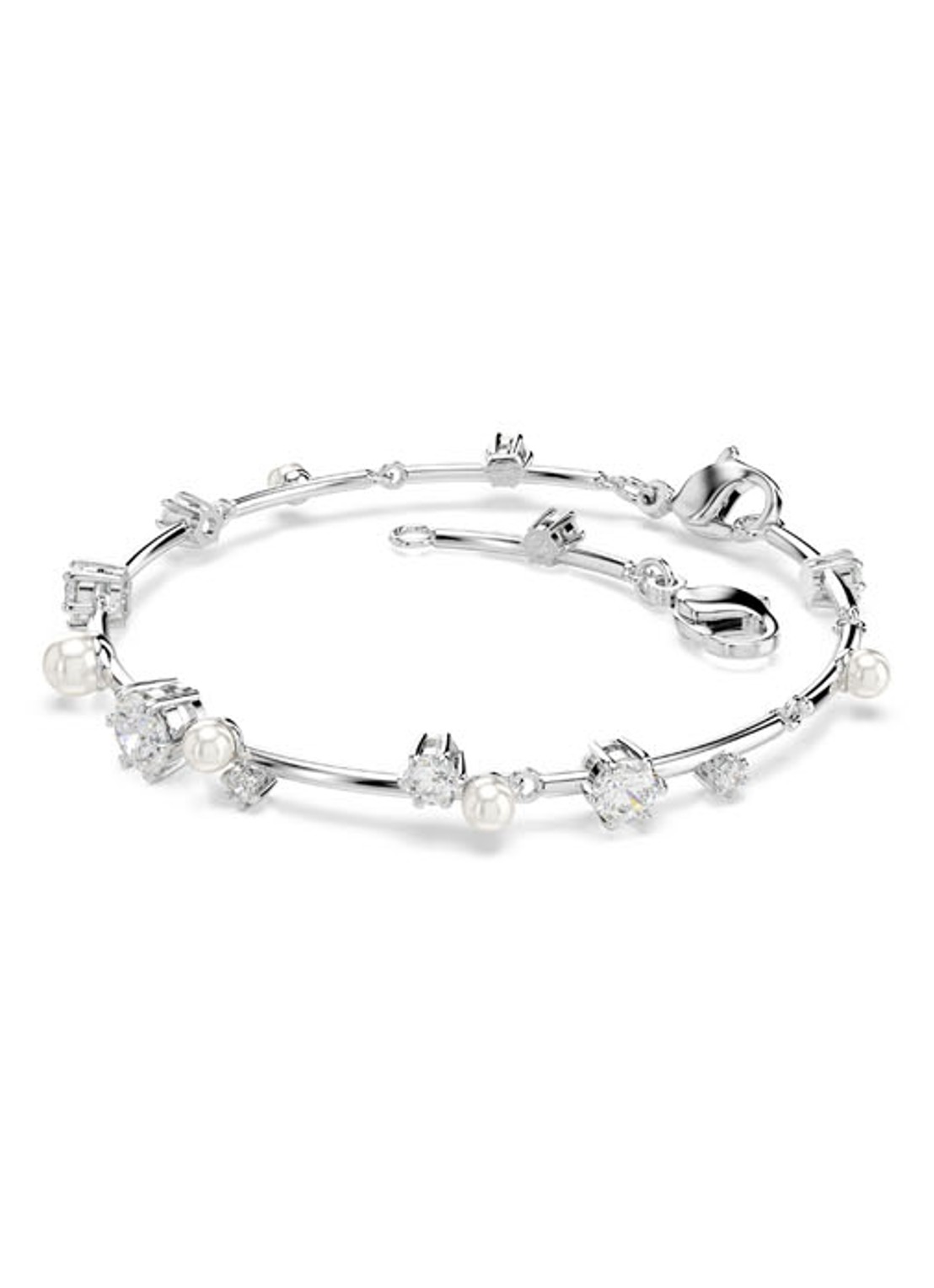 Swarovski Constella armband met kristal M  - detail 2 zilver
