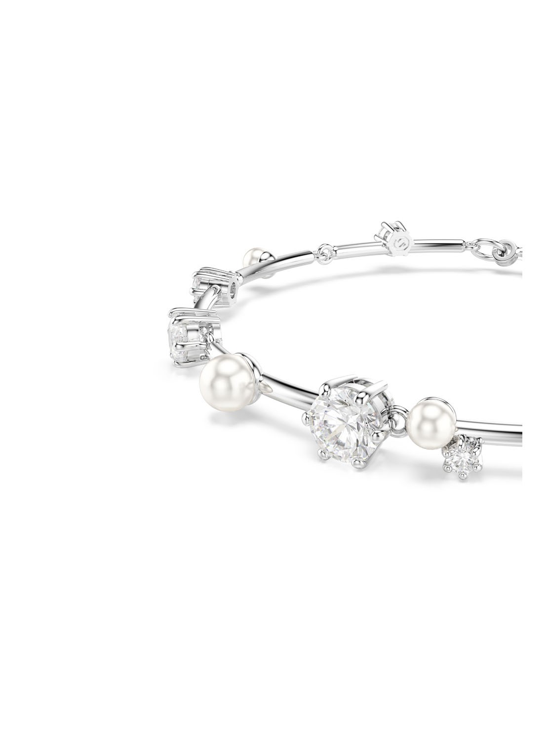 Swarovski Constella armband met kristal M  - detail 4 zilver