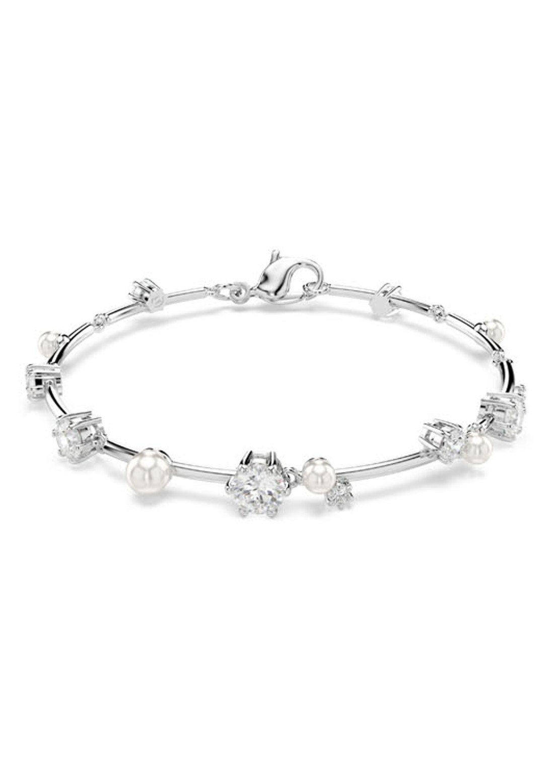 Swarovski Constella armband met kristal M  - voorkant zilver
