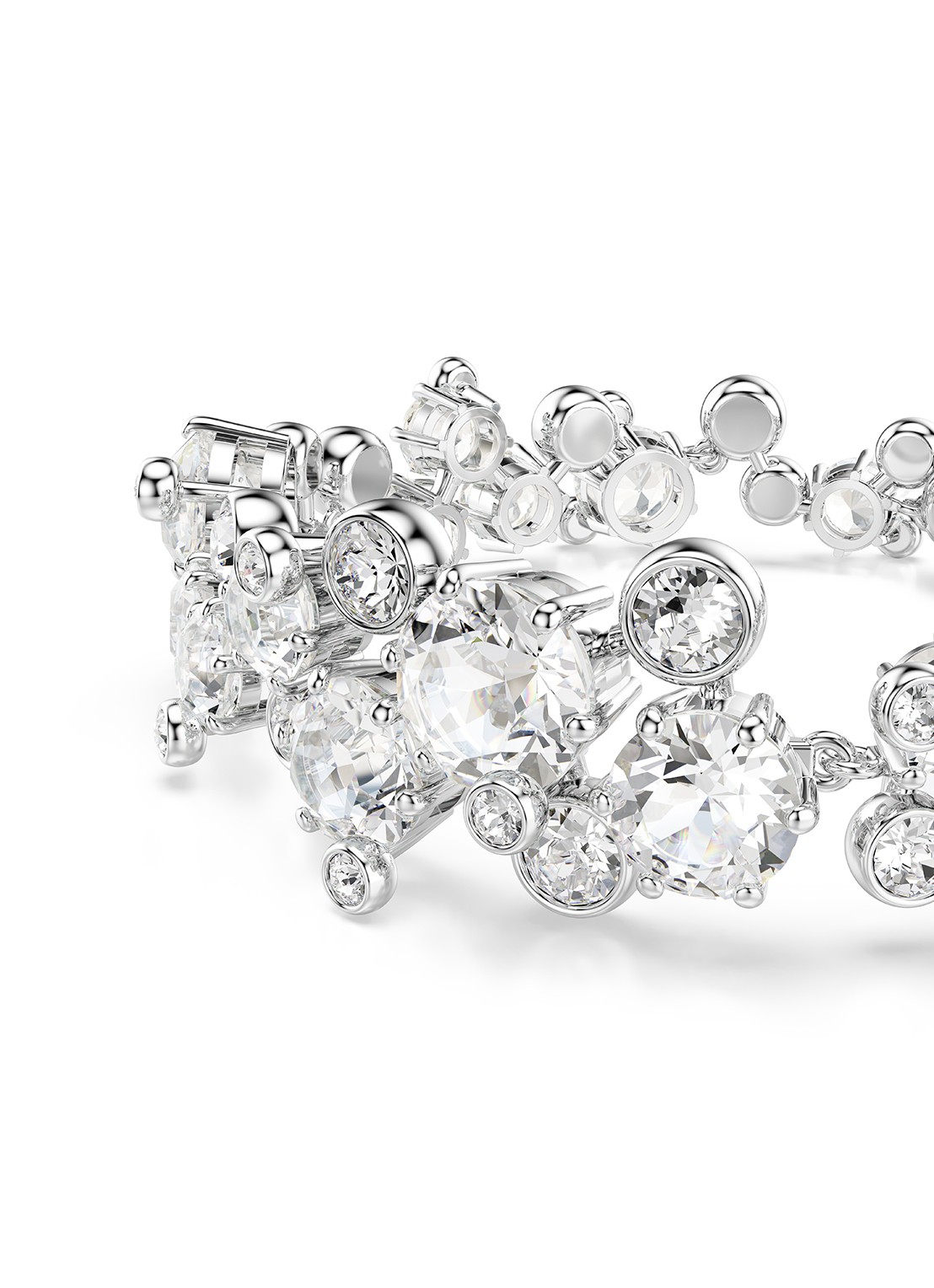 Swarovski Constella armband met kristal M - detail 3 zilver