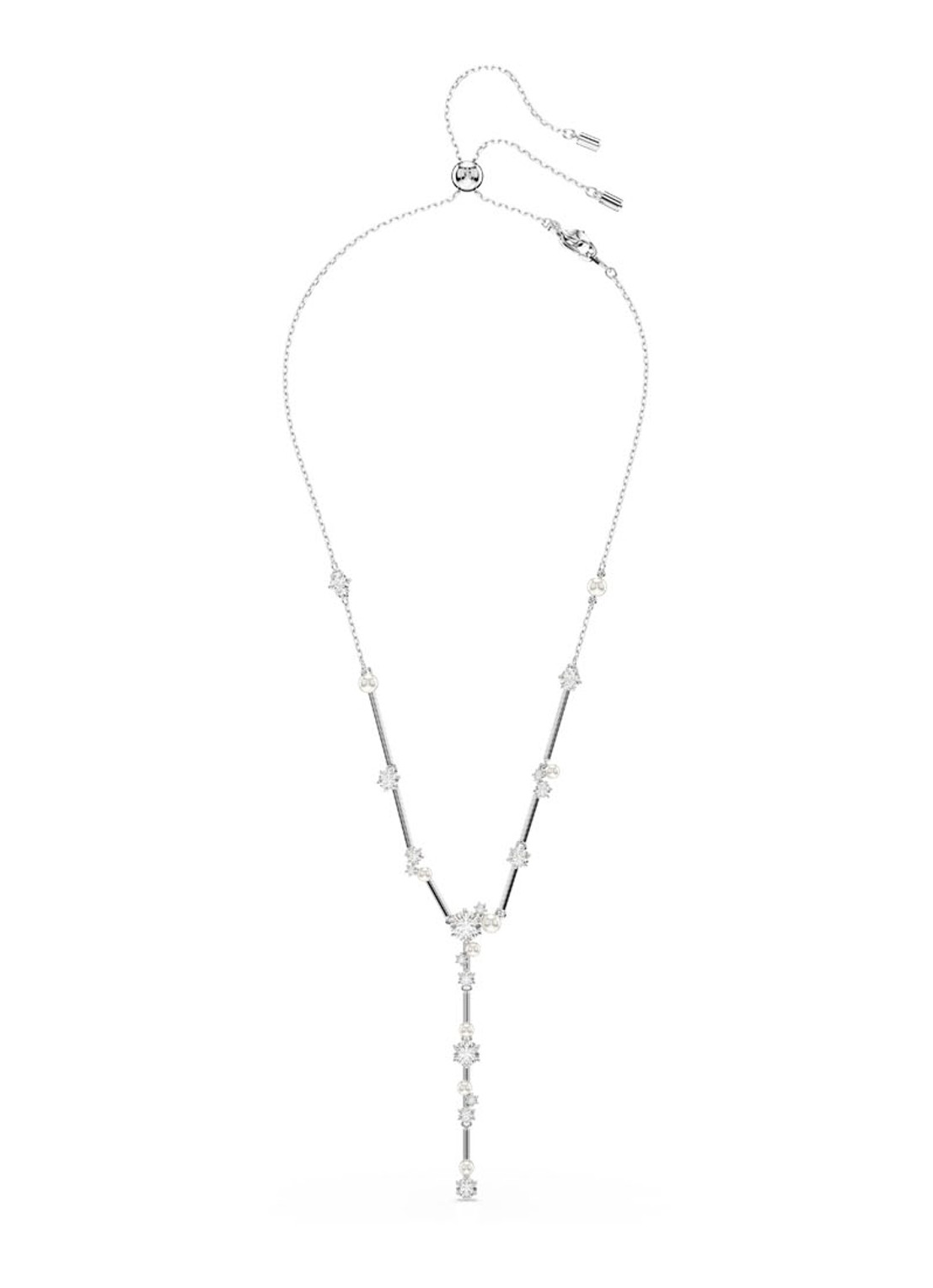 Swarovski Constella ketting met hanger  - detail zilver