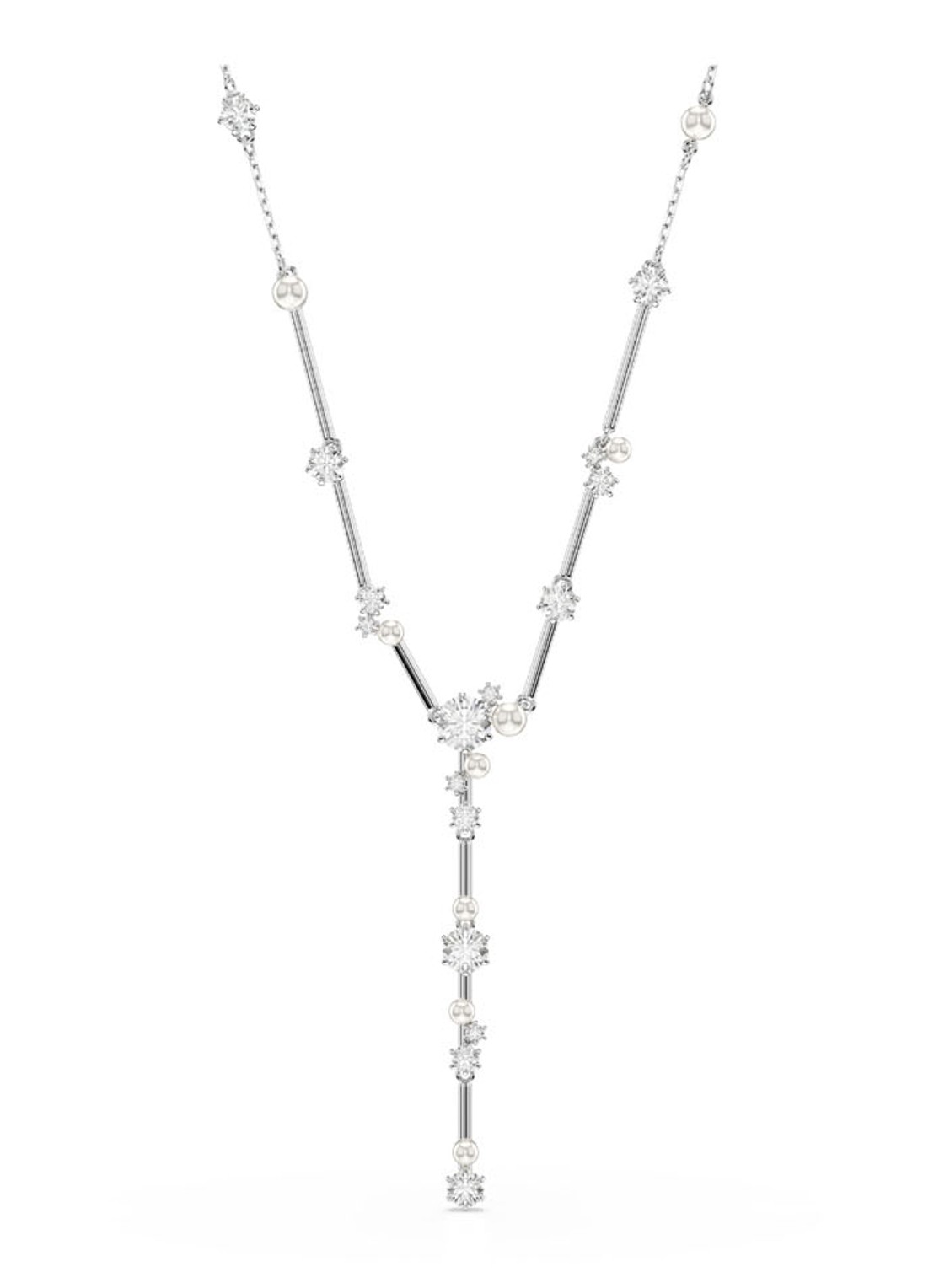 Swarovski Constella ketting met hanger  - voorkant 4 zilver
