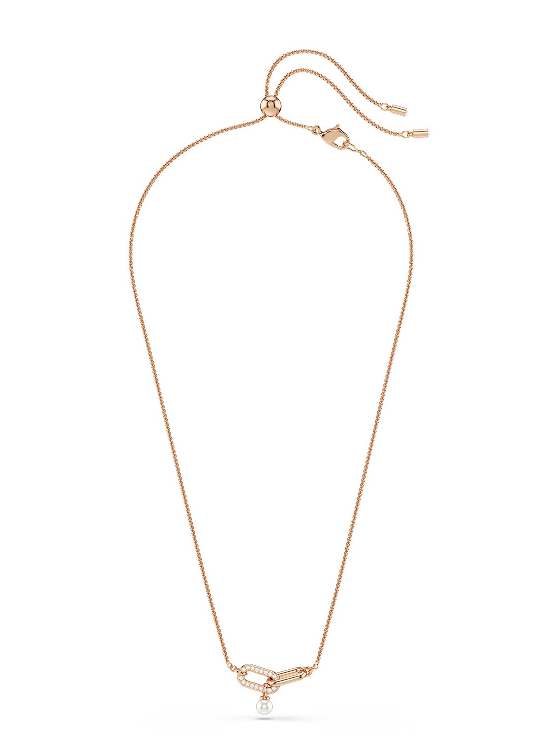 Swarovski Constella ketting met kristal - detail roségoud