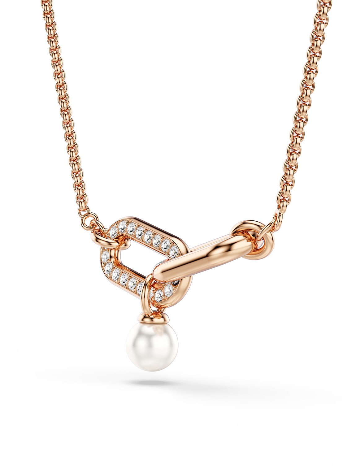 Swarovski Constella ketting met kristal - detail 2 roségoud