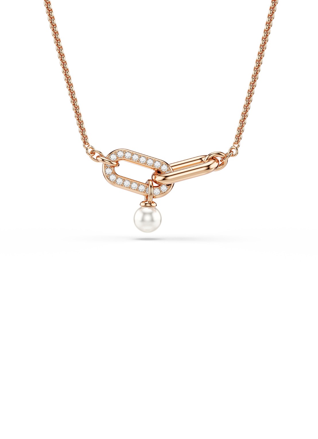 Swarovski Constella ketting met kristal - voorkant 5 roségoud
