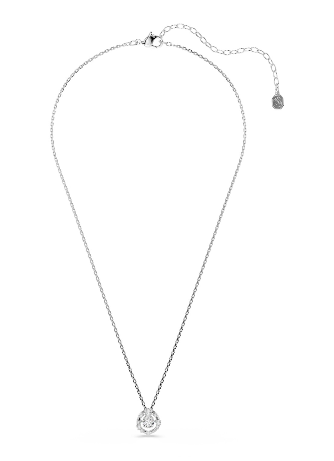 Swarovski Constella ketting met kristal - detail zilver
