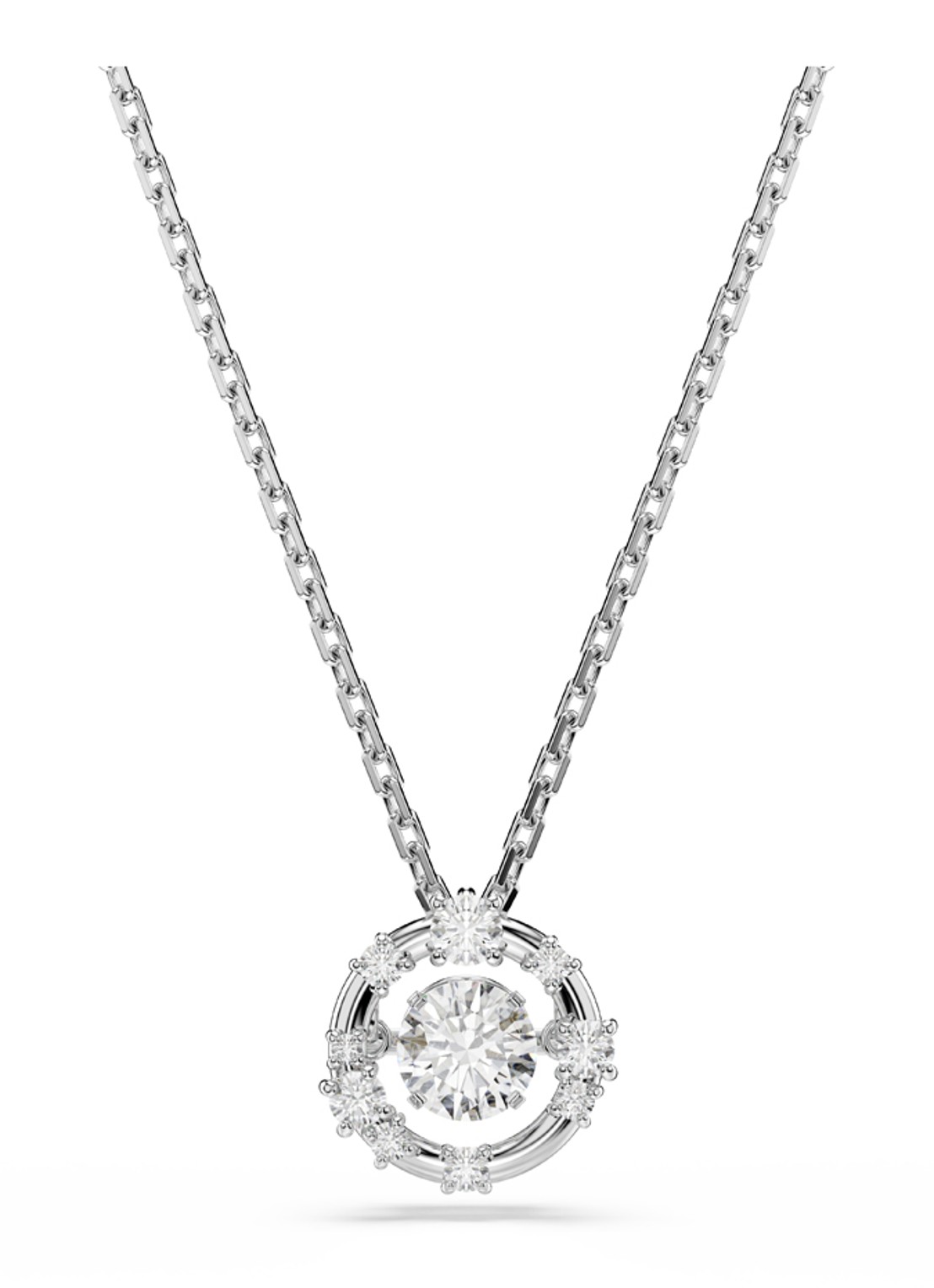 Swarovski Constella ketting met kristal - voorkant 6 zilver
