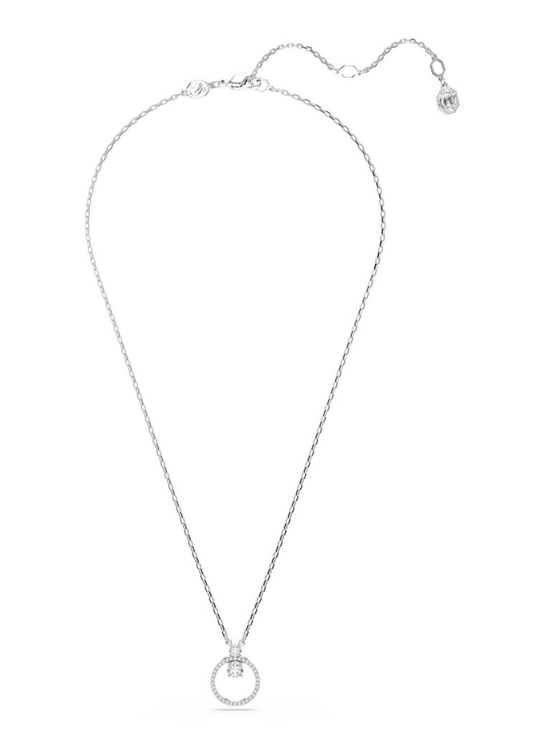 Swarovski Constella ketting met zirkonia - detail zilver