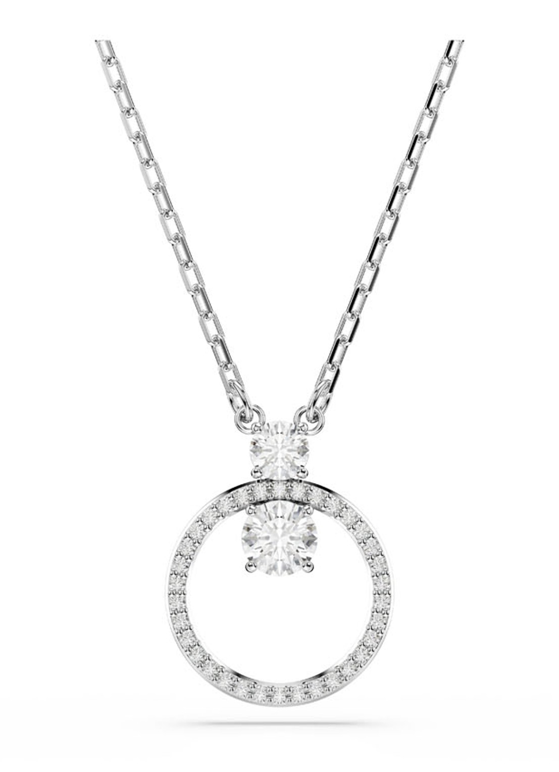 Swarovski Constella ketting met zirkonia - voorkant 4 zilver