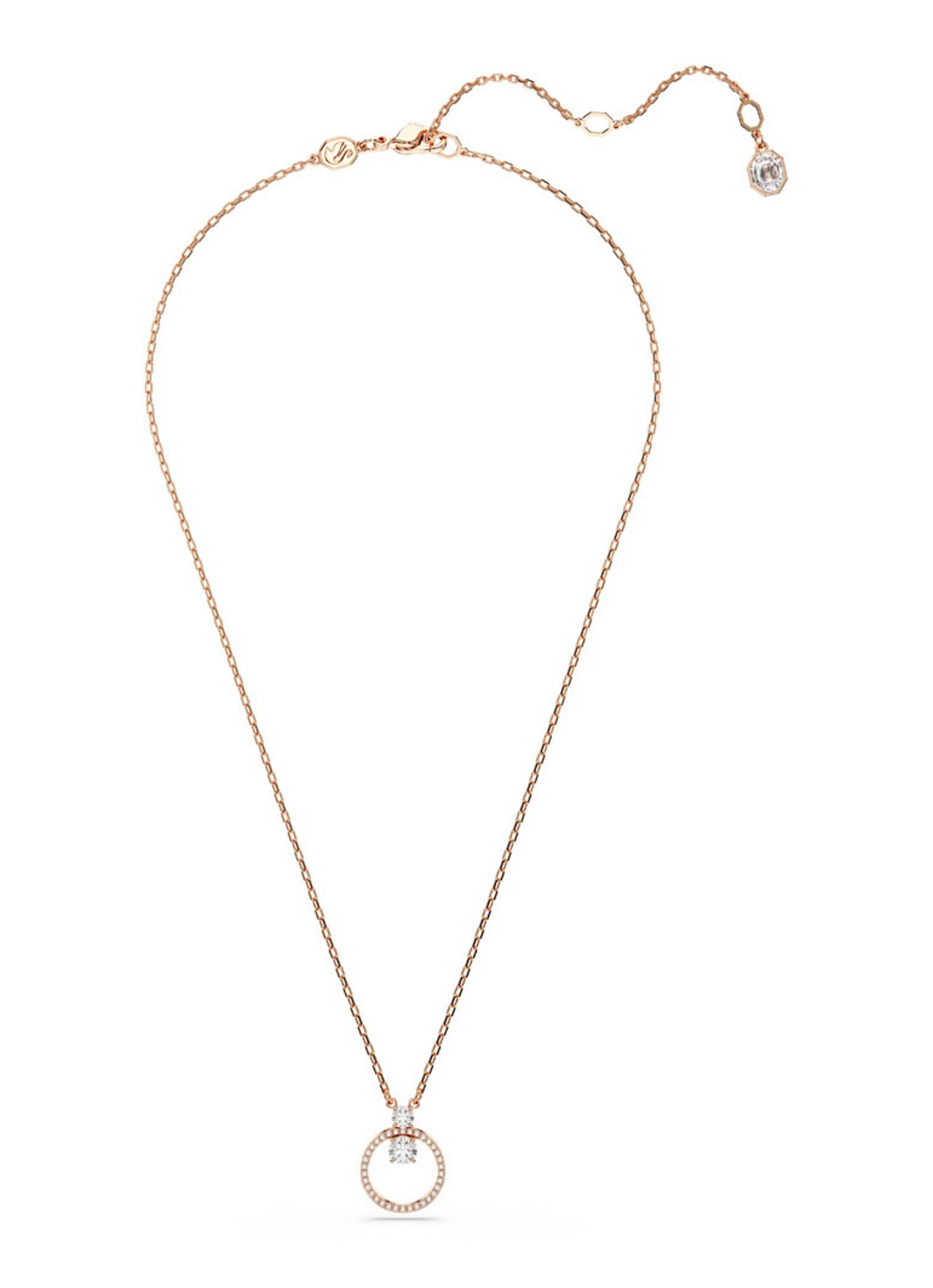 Swarovski Constella ketting met zirkonia - detail roségoud