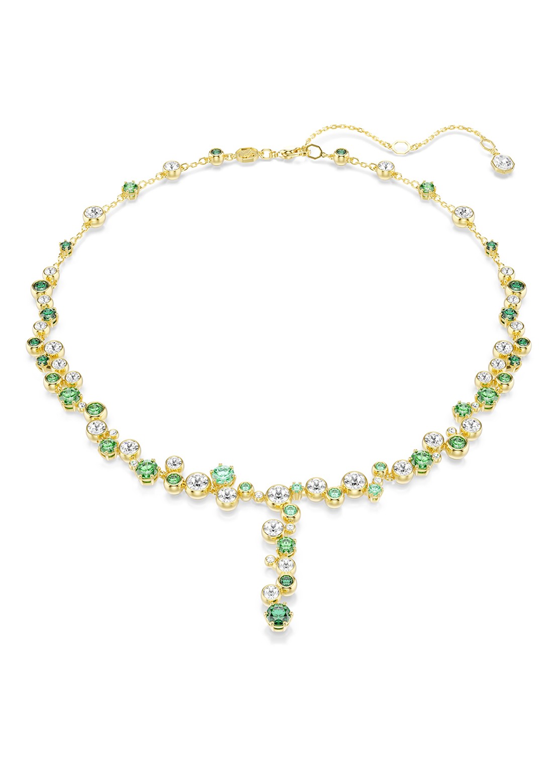 Swarovski Constella ketting met zirkonia - voorkant goud