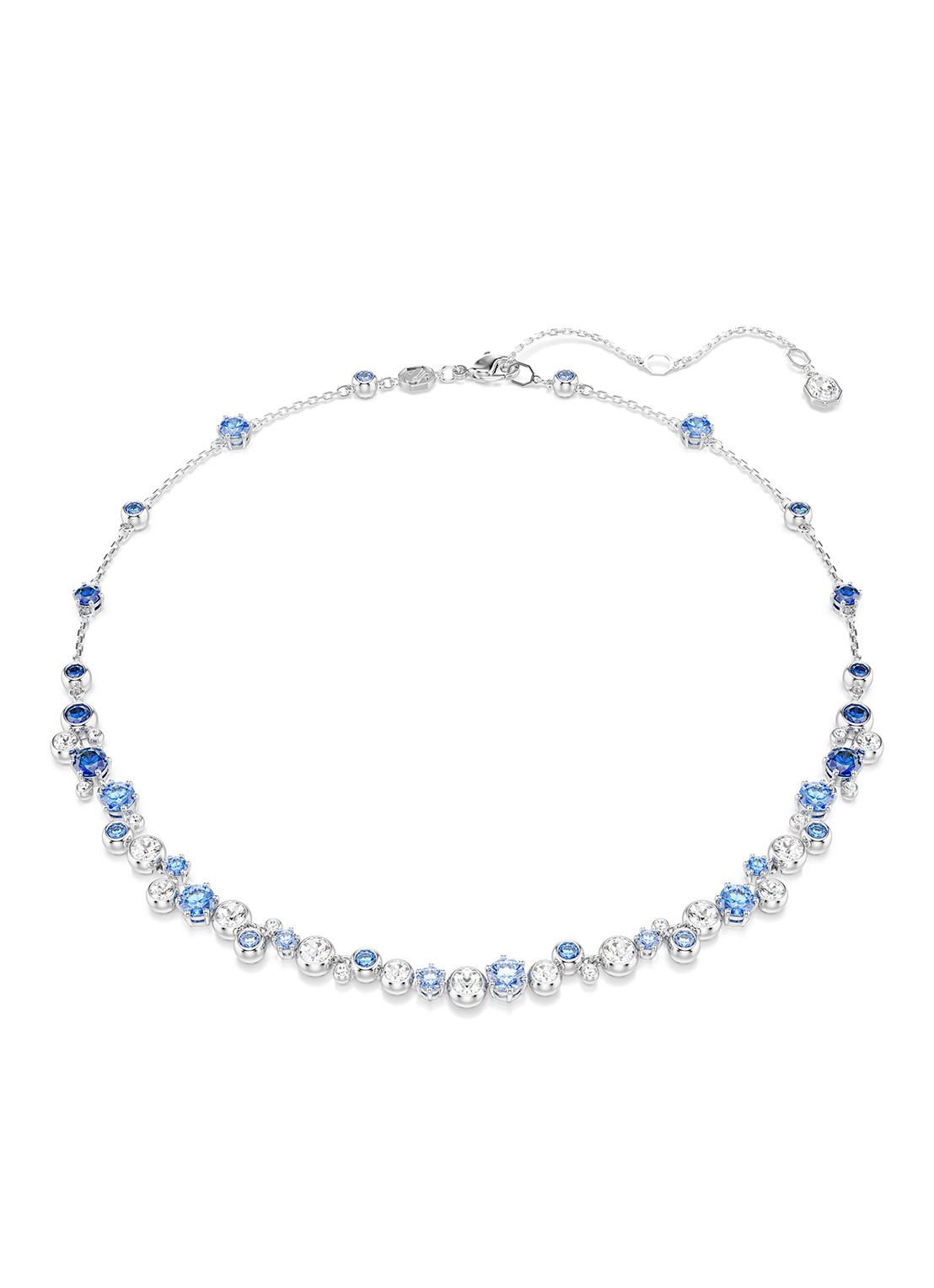 Swarovski Constella ketting met zirkonia - voorkant zilver