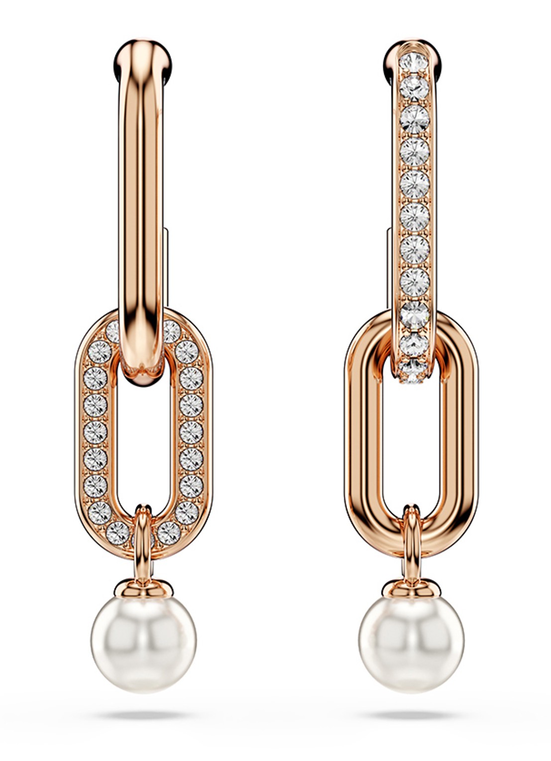 Swarovski Constella oorhanger met kristal - detail roségoud