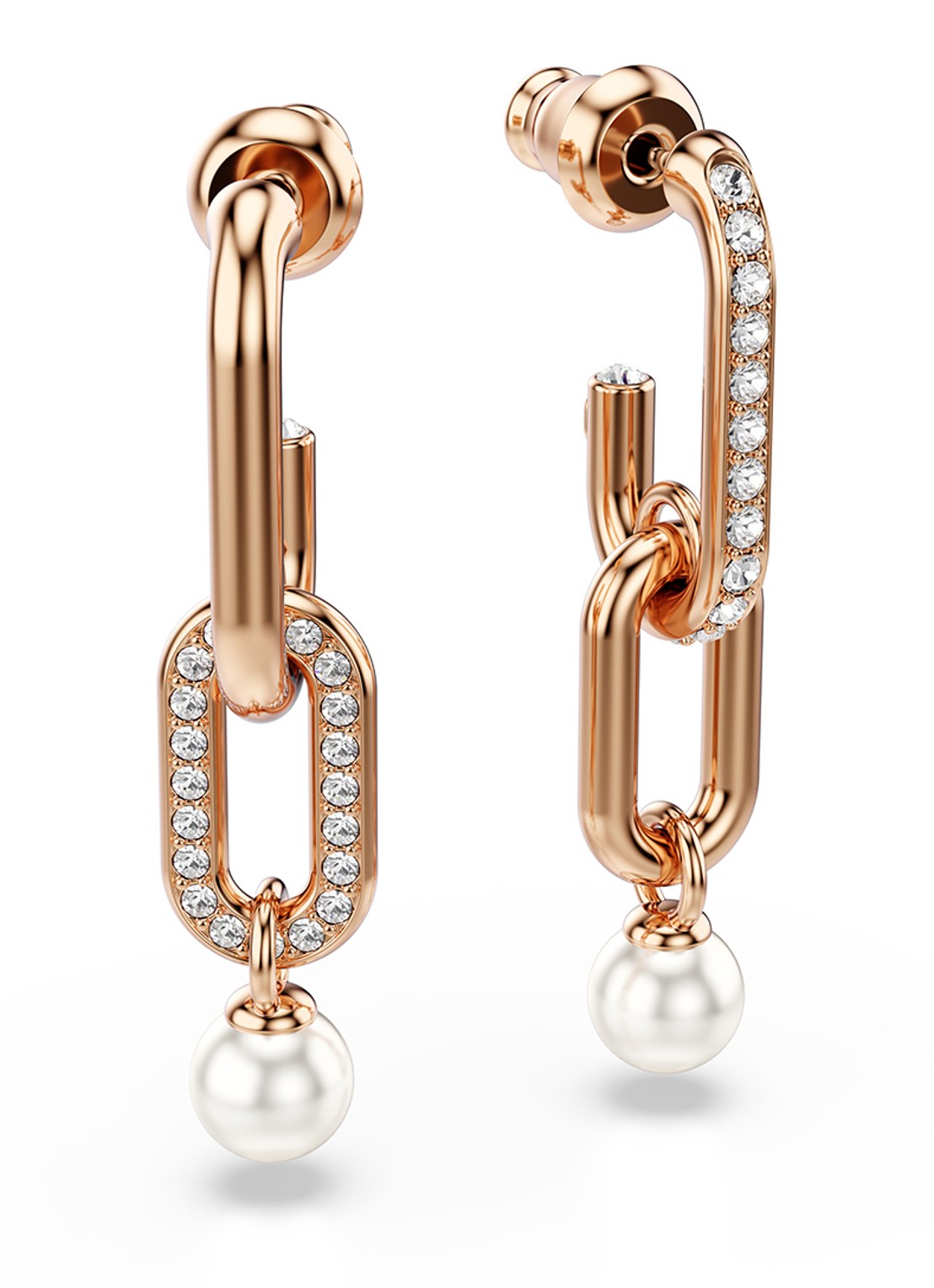 Swarovski Constella oorhanger met kristal - detail 2 roségoud