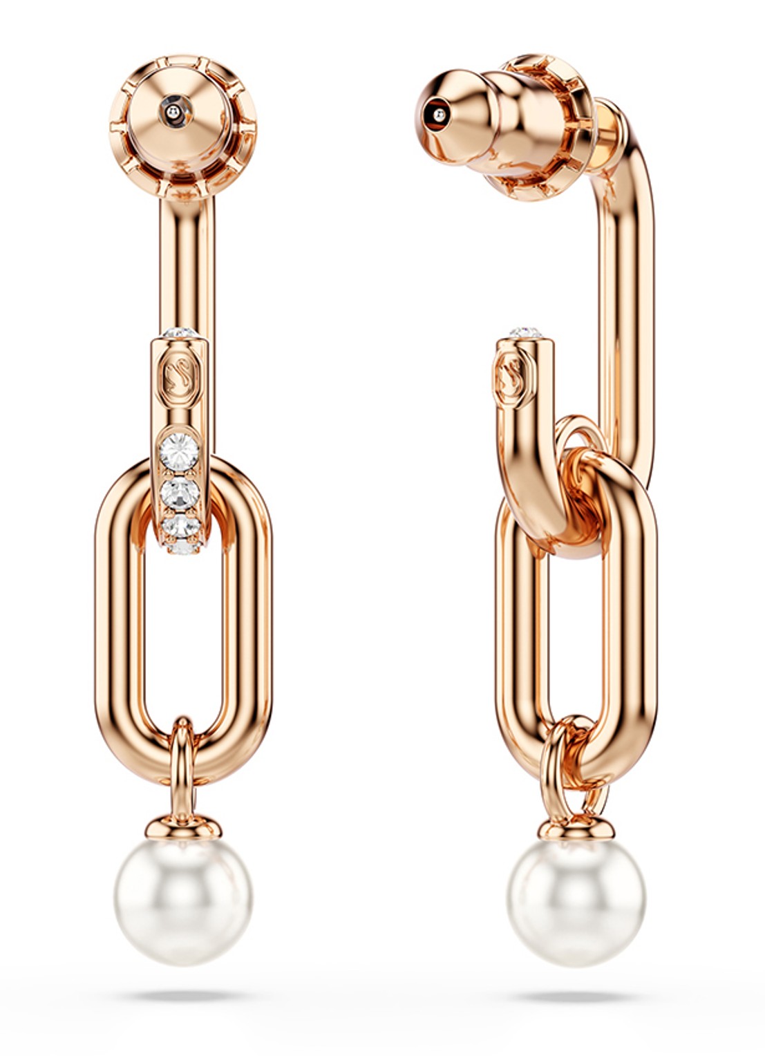 Swarovski Constella oorhanger met kristal - detail 3 roségoud