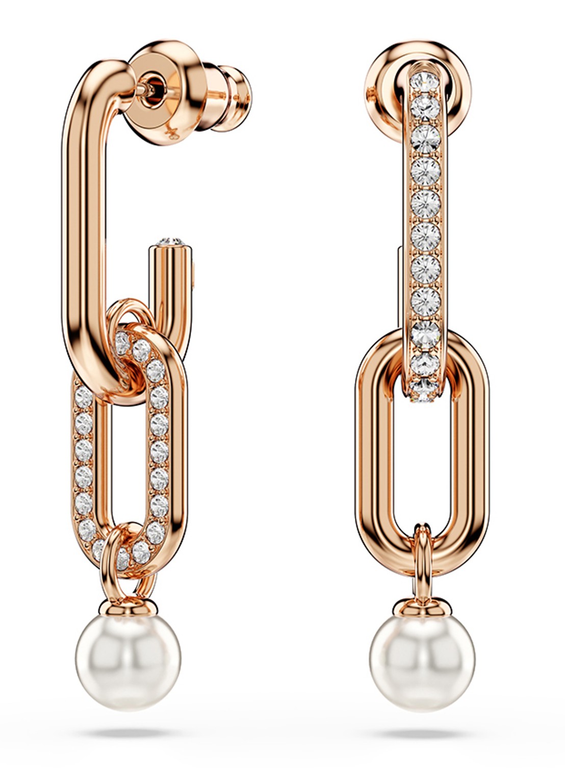 Swarovski Constella oorhanger met kristal - voorkant 4 roségoud