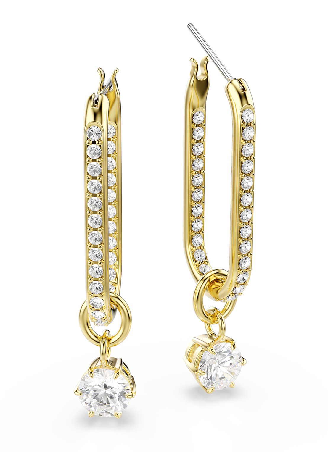 Swarovski Constella oorhangers met zirkonia - detail 2 goud