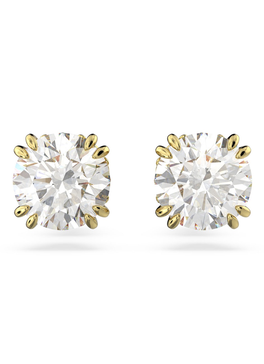 Swarovski Constella oorknopjes met kristal - voorkant goud