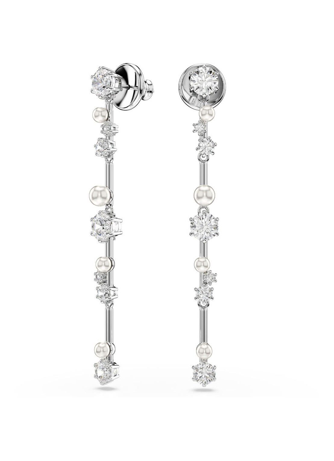 Swarovski Constella oorstekers met kristal - detail 2 zilver