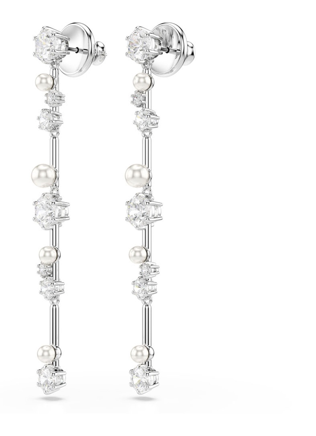 Swarovski Constella oorstekers met kristal - detail 3 zilver