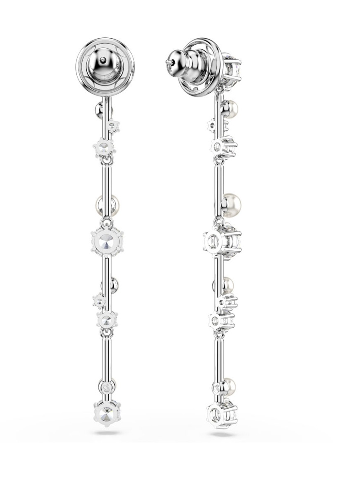 Swarovski Constella oorstekers met kristal - detail 4 zilver