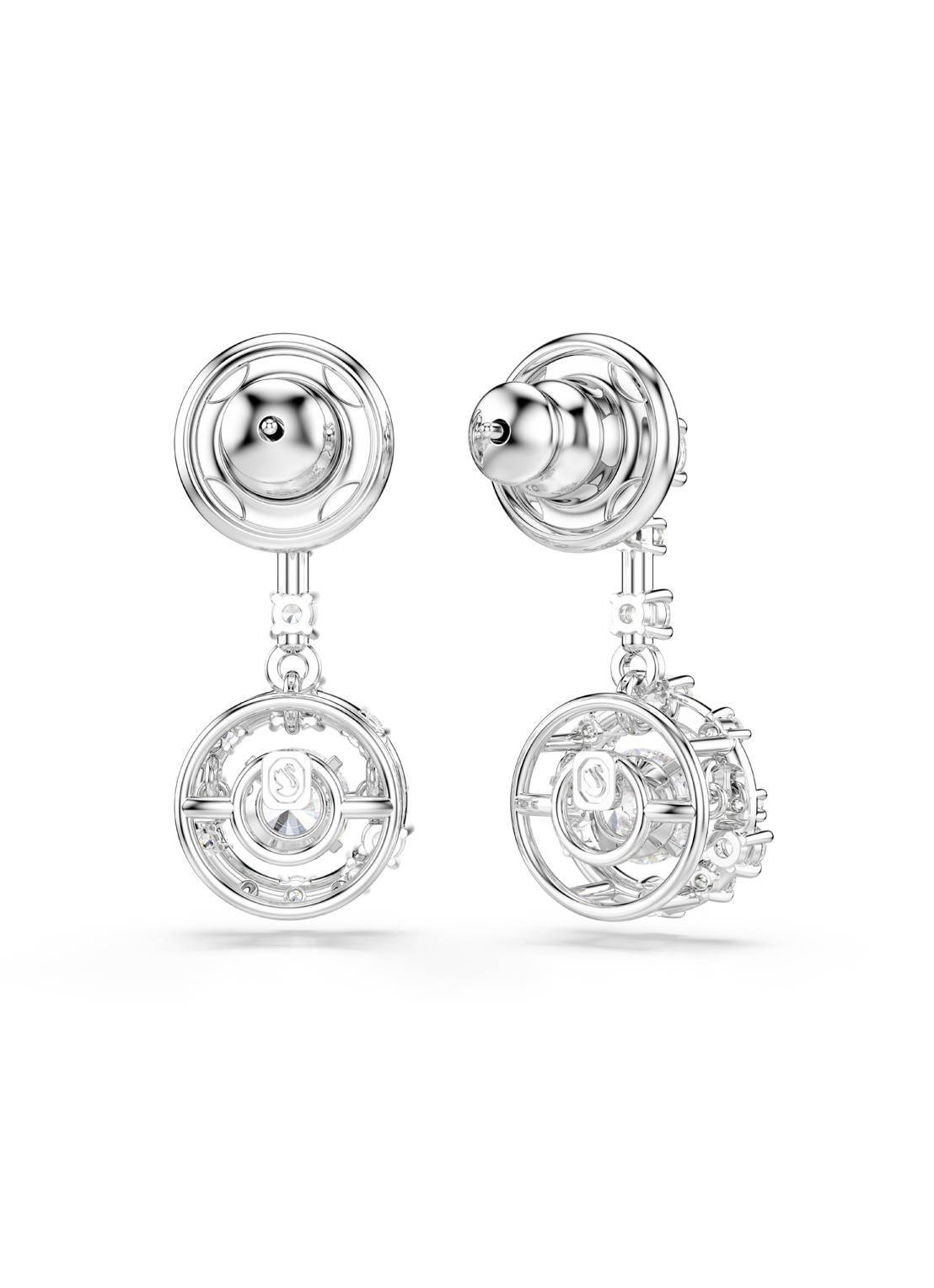 Swarovski Constella oorstekers met kristal - detail 3 zilver